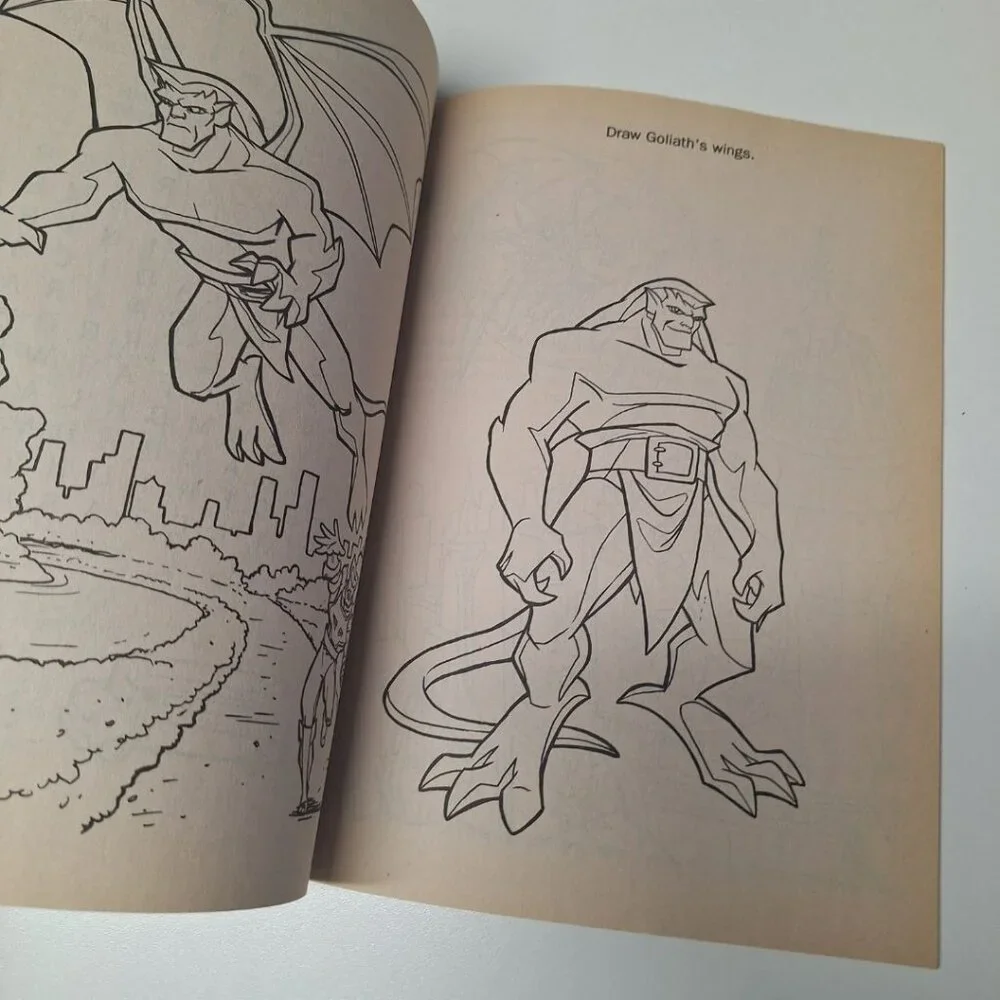 Gargoyles Activity Coloring Book Marker Paint Crayon Vintage 90s TV Show Cartoon
